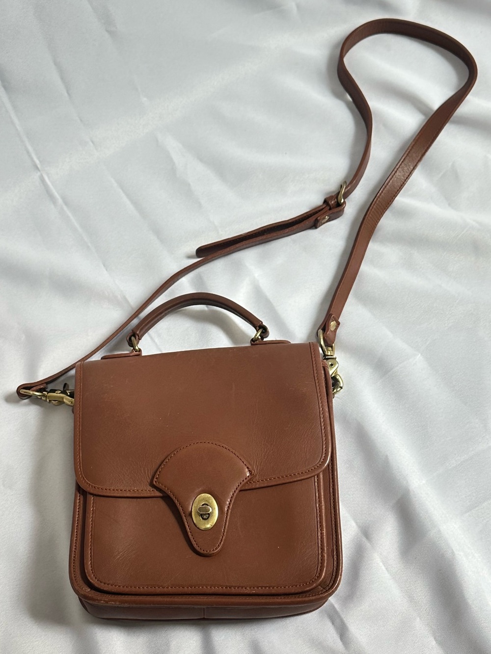 Kirkland Signature Brown Leather Crossbody Station Bag